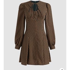 Cider - Cut Out Floral Print Mini Dress